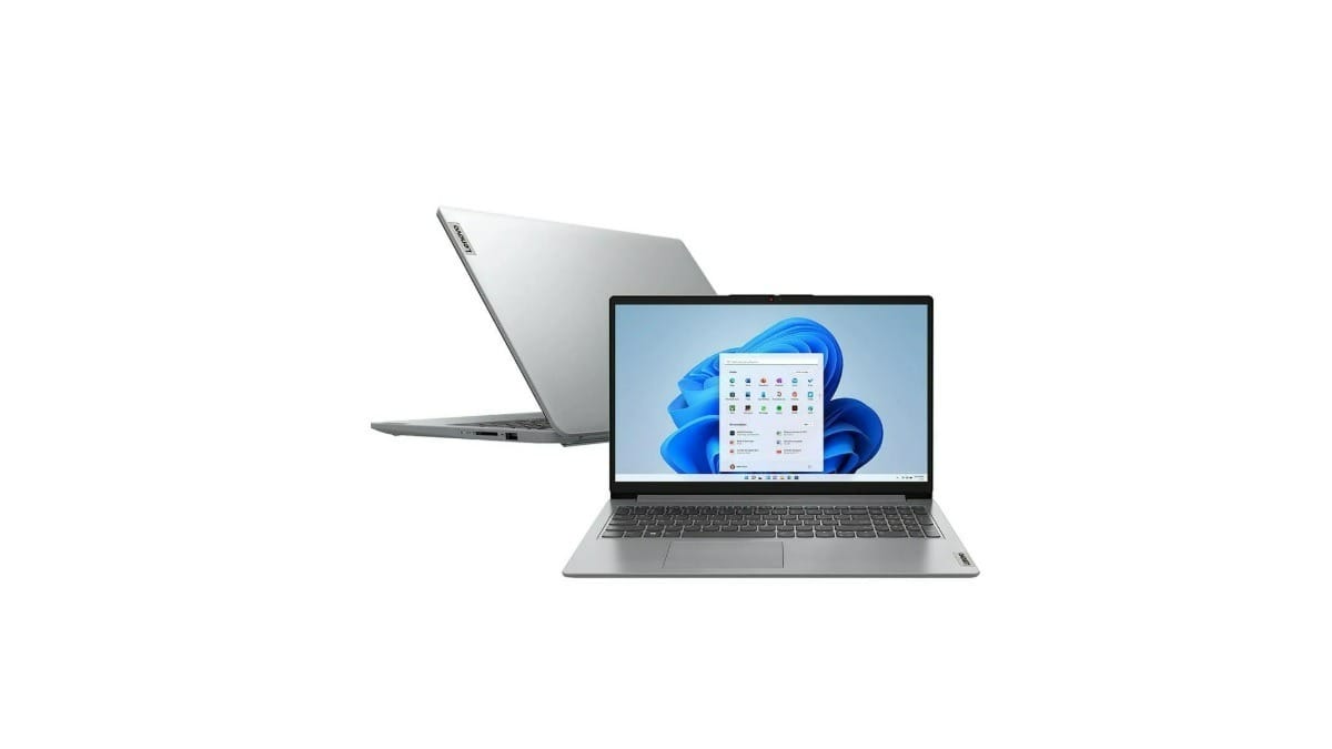 Notebook Lenovo IdeaPad 1i Intel Core i15 12ª Geração. / Reprodução: Lenovo