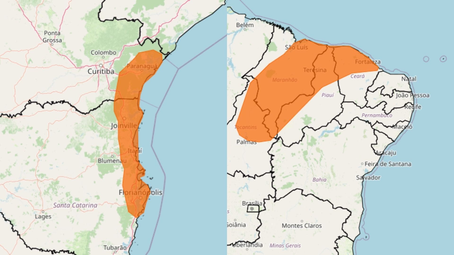 Inmet emite alerta de tempestades intensas e acumulado de chuvas pelo Brasil