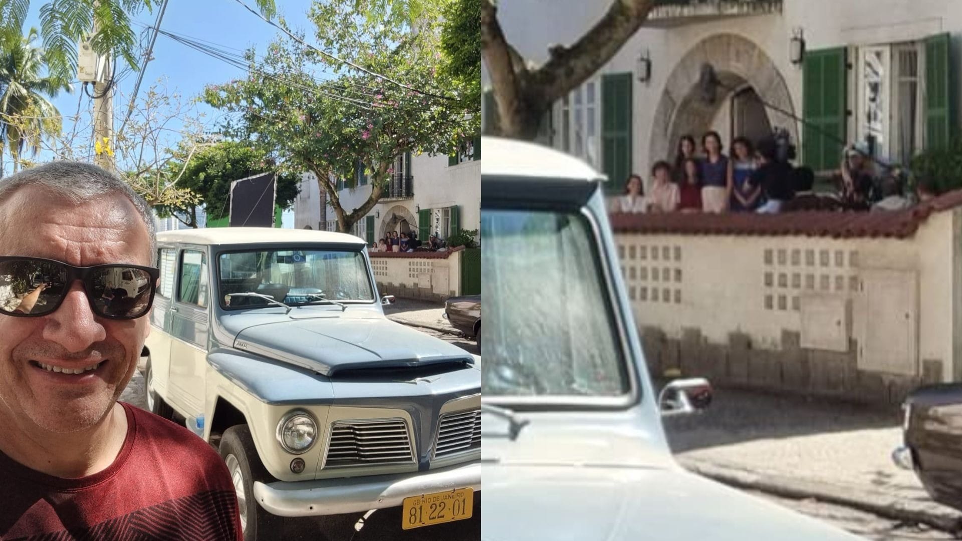Homem tira foto de carro no RJ e sem querer registra gravações de 'Ainda Estou Aqui'