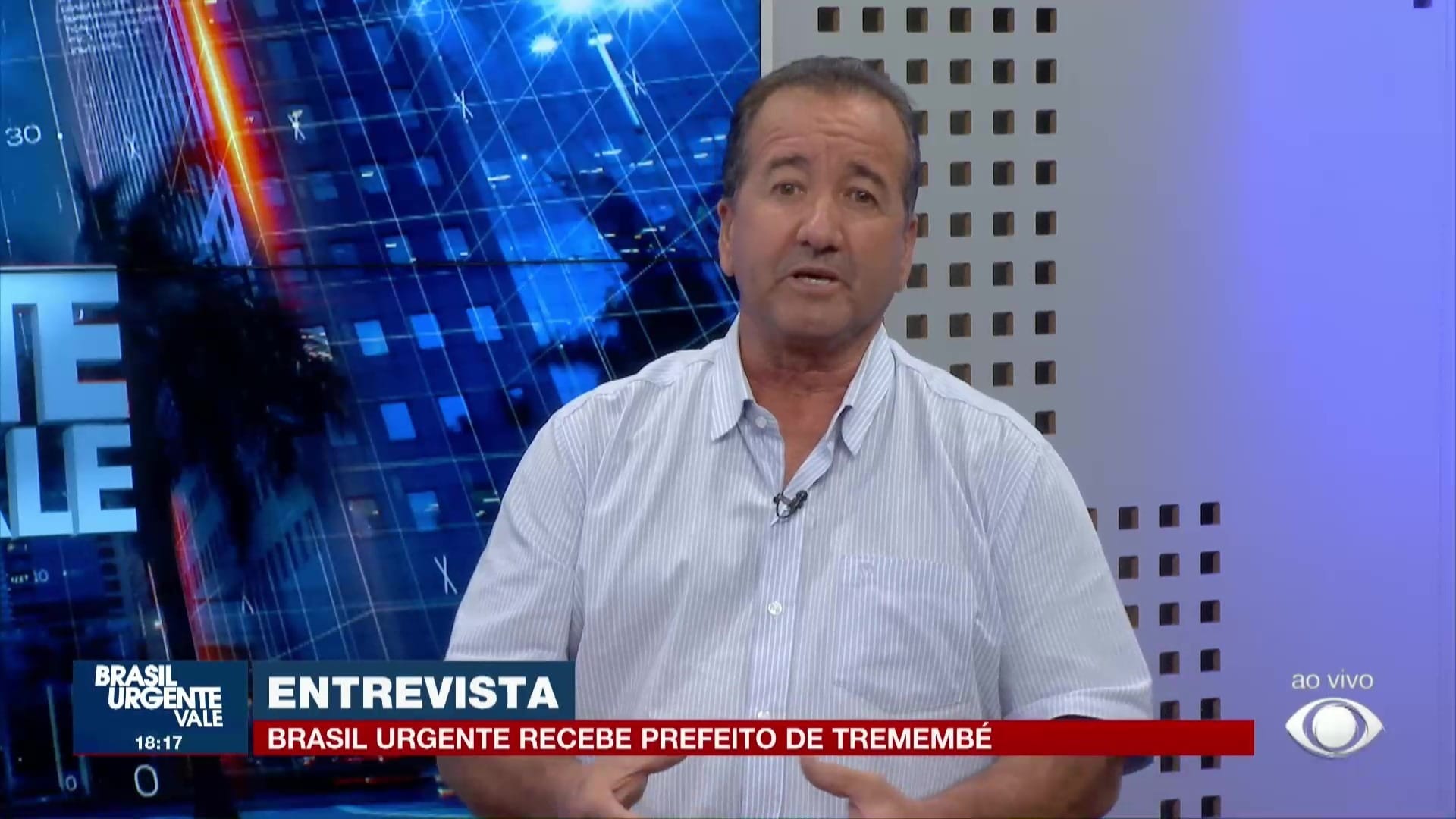Brasil Urgente Vale entrevista Clemente Lima, prefeito de Tremembé
