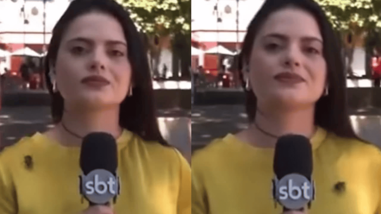 Barata anda em repórter durante entrada ao vivo na TV