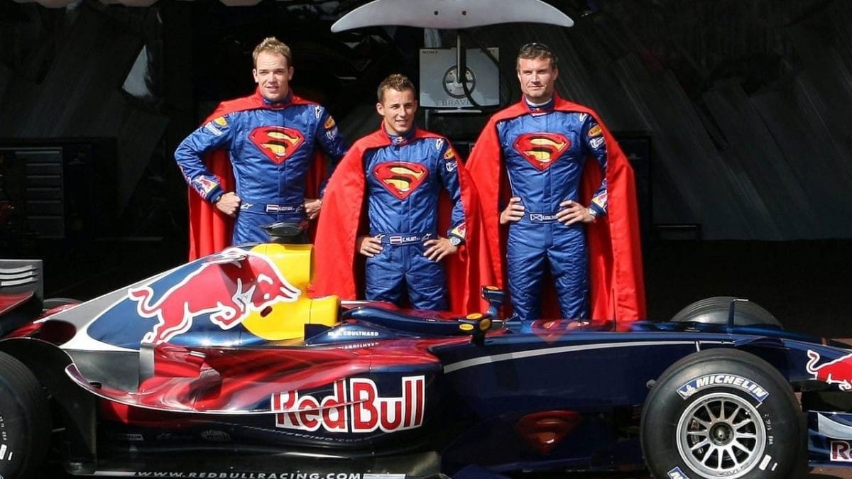 Robert Doornbos, Christian Klien e David Coulthard durante o GP de Mônaco de 2006- Crédito: Red Bull