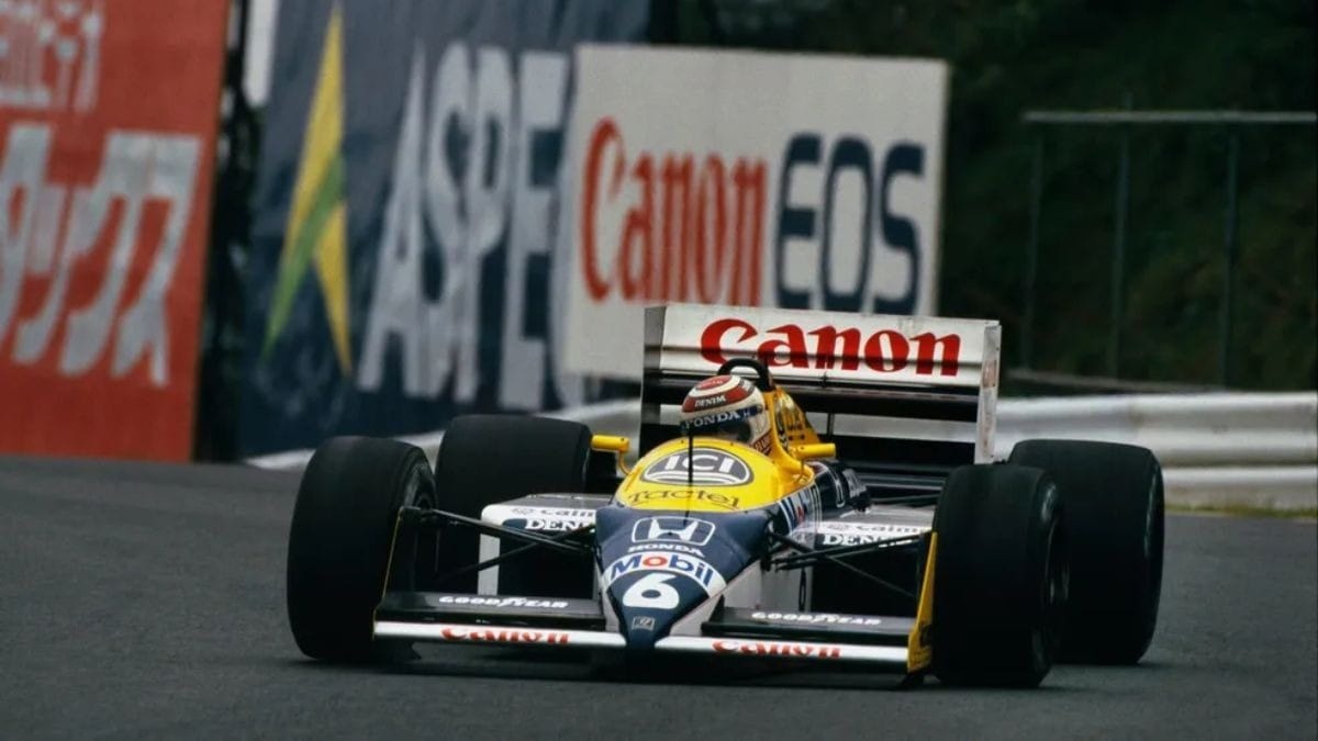 Piquet acelera sua Williams em Suzuka