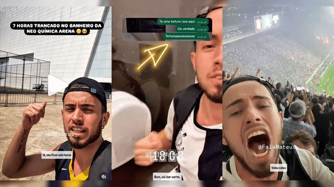Torcedor se esconde em banheiro para assistir à final do Paulistão