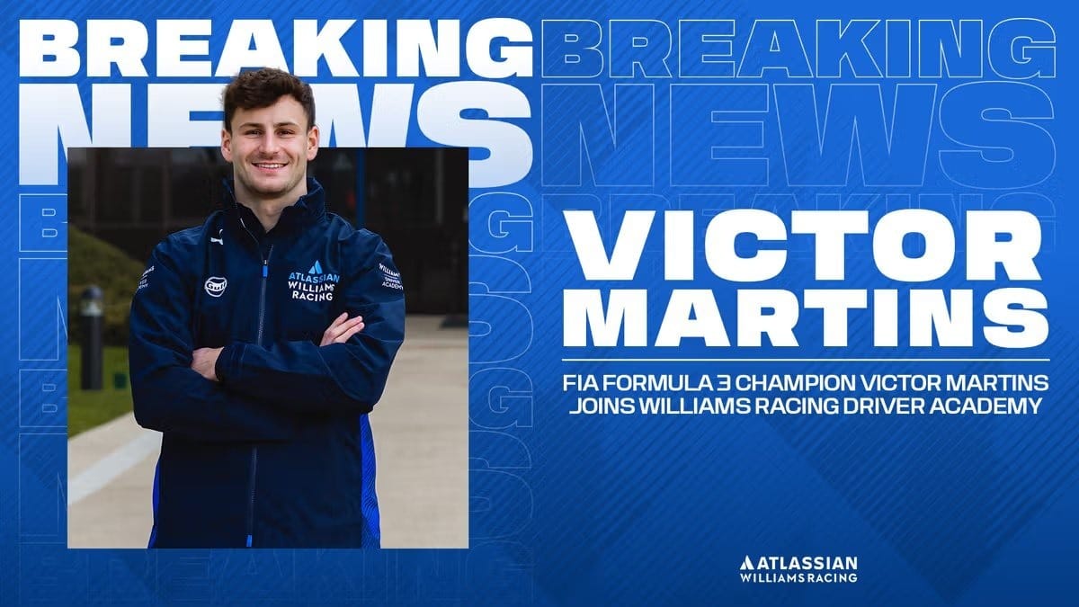 Williams anuncia Victor Martins como novo "recruta" da academia de pilotos