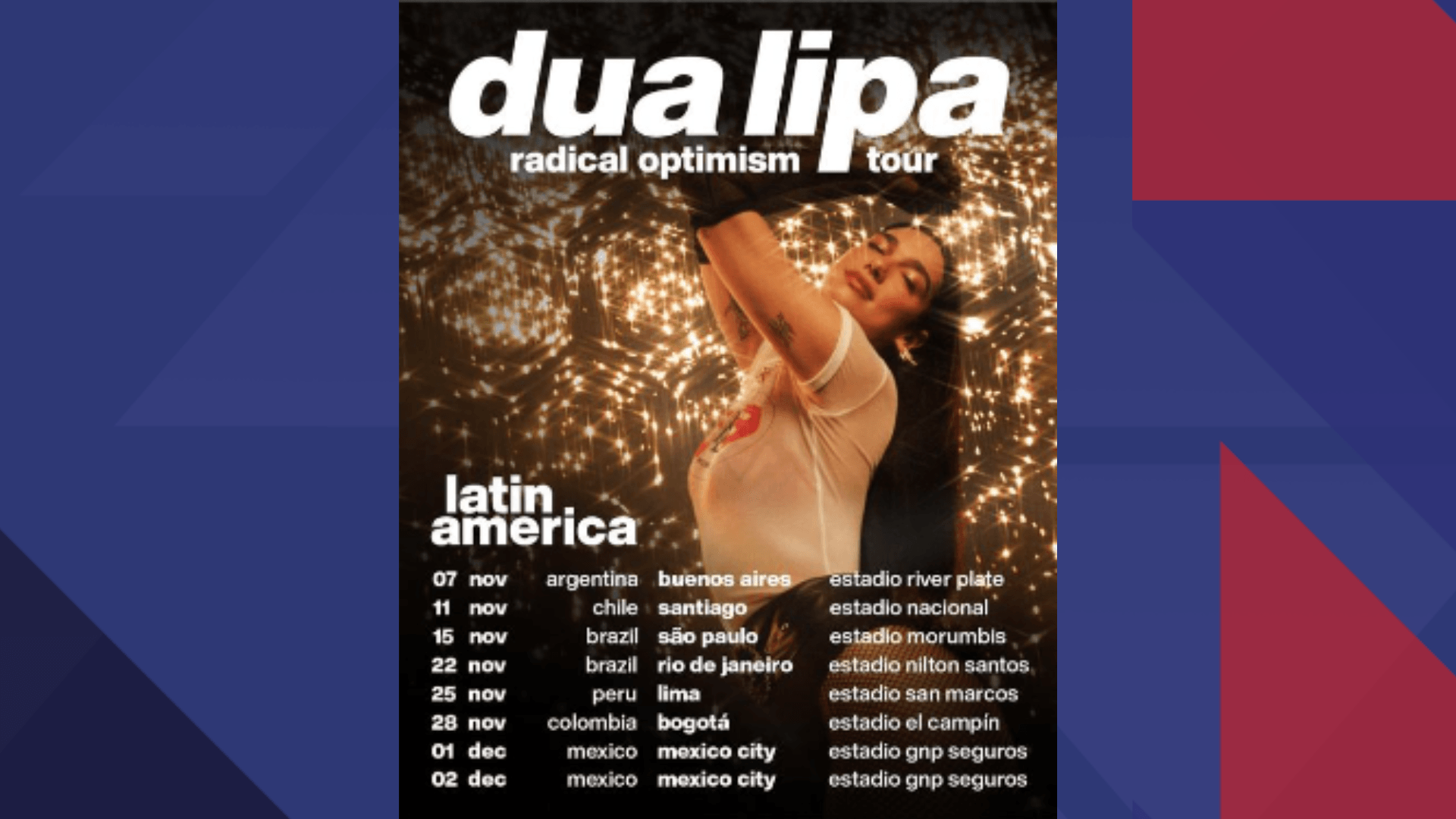 Dua Lipa anuncia turnê com shows no Rio de Janeiro e em São Paulo neste ano