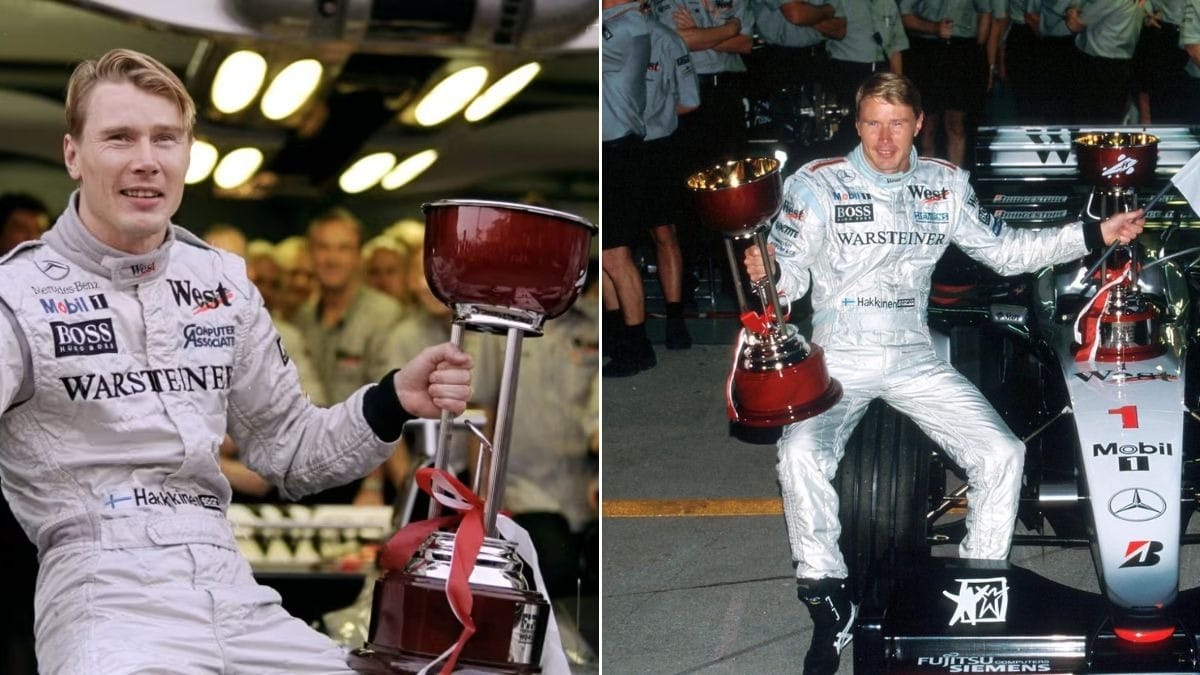 Mika Häkkinen comemora o título em 1998 e 1999