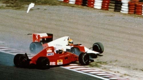 Ayrton Senna (McLaren) e Alain Prost (Ferrari) no GP do Japão 1990
