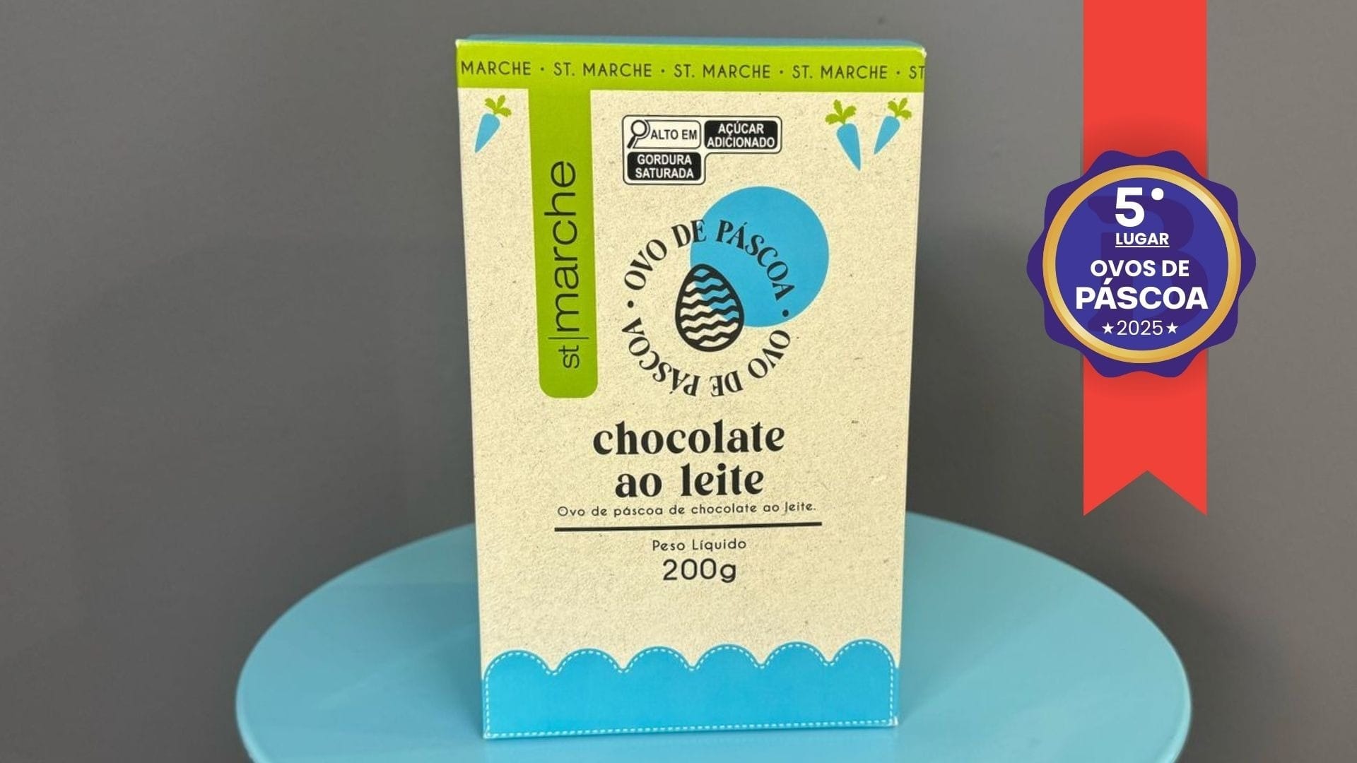 Ovo de Chocolate ao Leite do St Marche ficou em quinto lugar na categoria ovos tradicionais