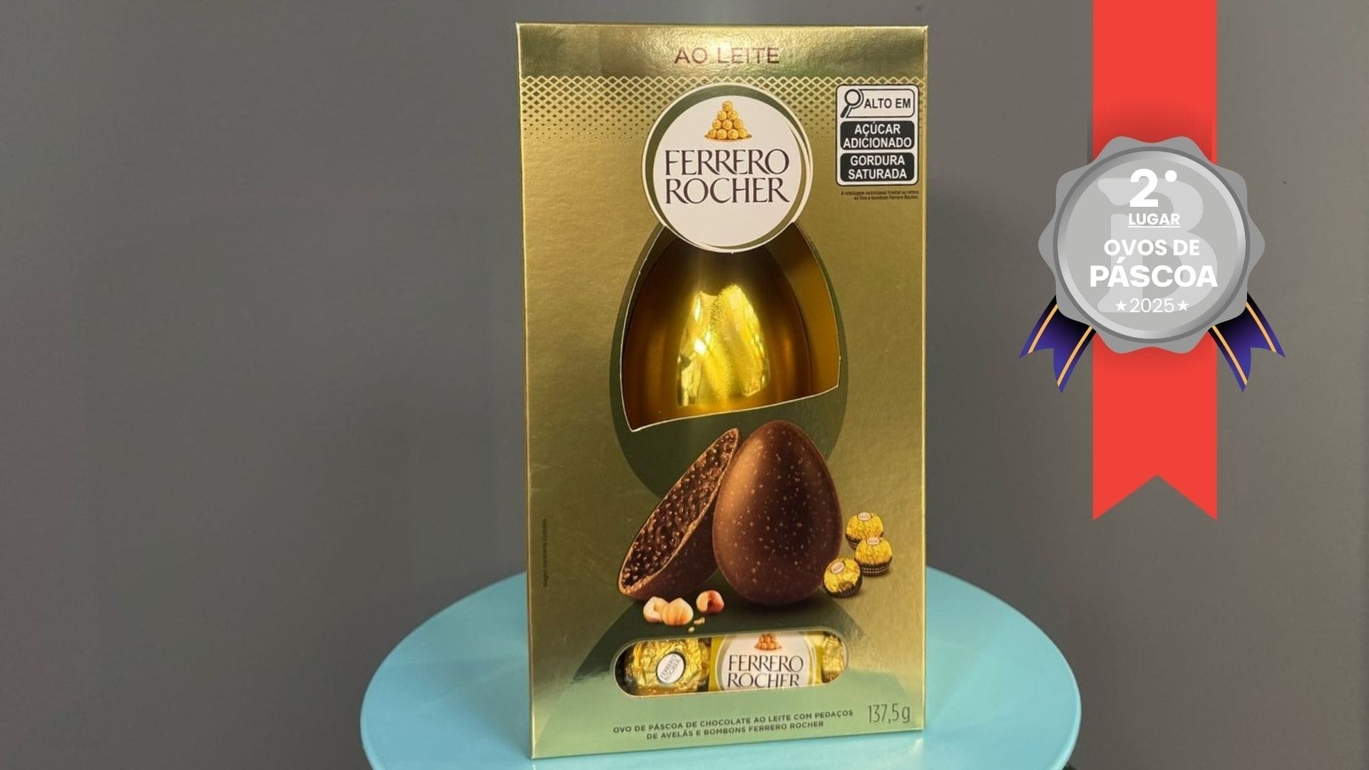 Ovo Ferrero Rocher ficou com o segundo lugar na categoria crocantes