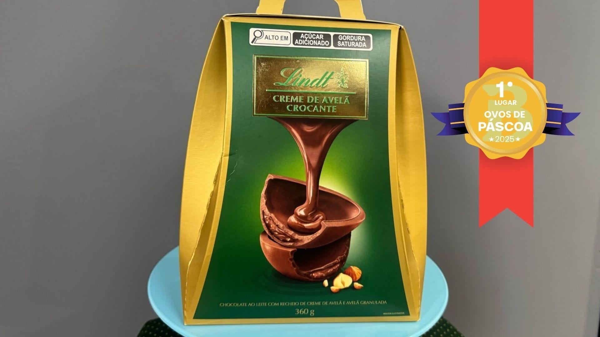 Ovo Lindt Creme de Avelã ficou com o primeiro lugar na categoria crocantes