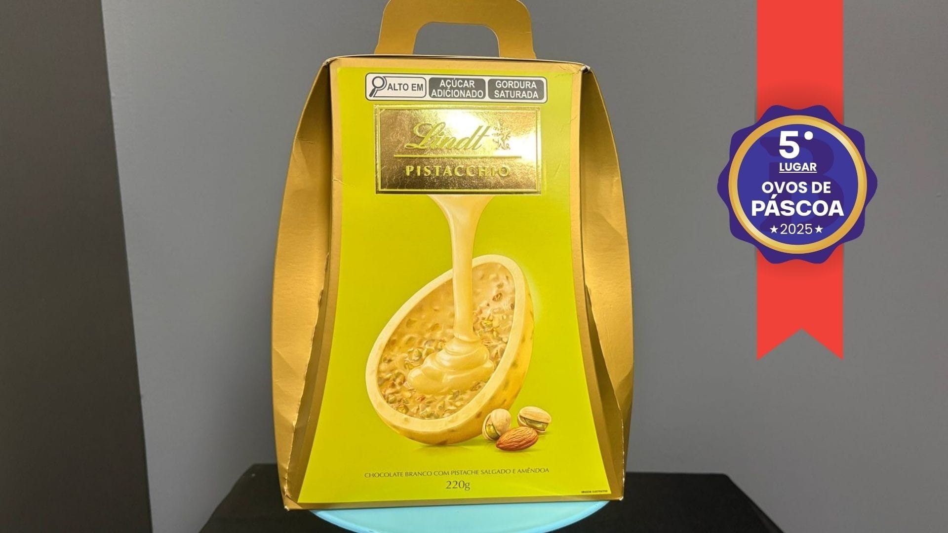 Ovo Pistacchio da Lindt ficou com o quinto lugar na categoria pistache