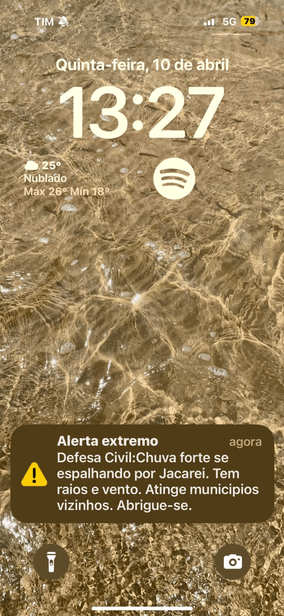 Defesa Civil emite alerta extremo de chuva forte em Jacareí e região