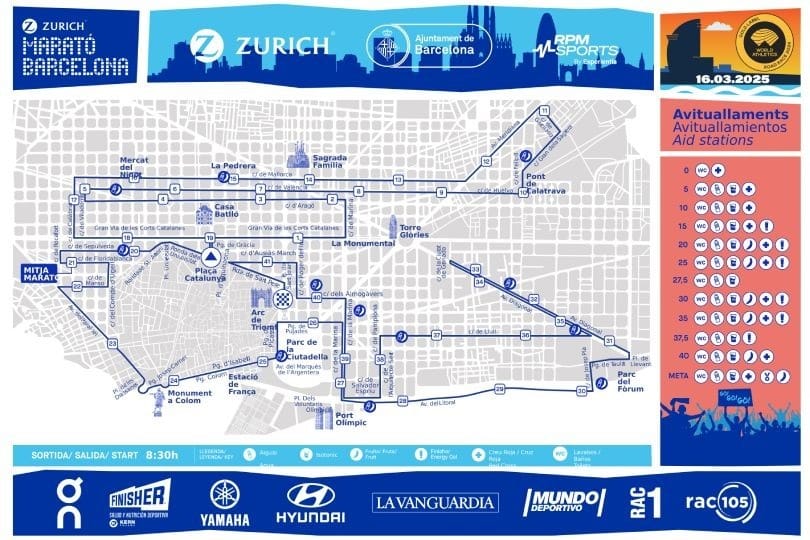 Maratona de Barcelona inclue lugares icônicos (Foto: Divulgação)