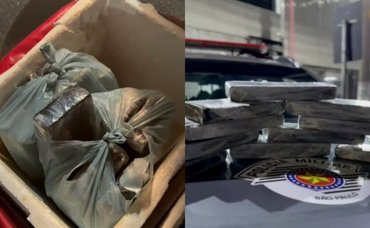 Homem é preso com 11 tijolos de maconha dentro de mochila de delivery, em Taubaté