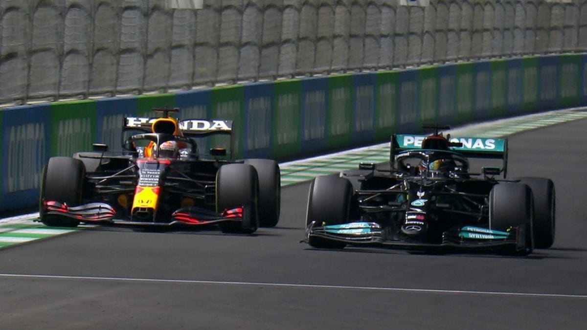 Verstappen e Hamilton no GP da Arábia Saudita de 2021