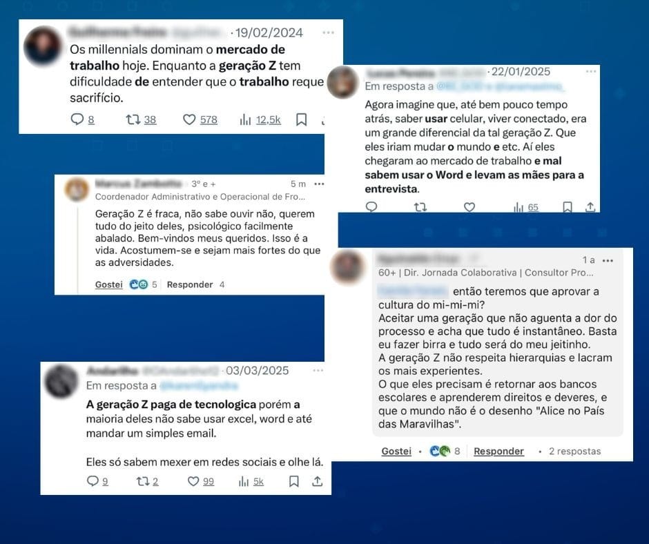 O Band.com.br reuniu postagens com críticas sobre a Geração Z no trabalho