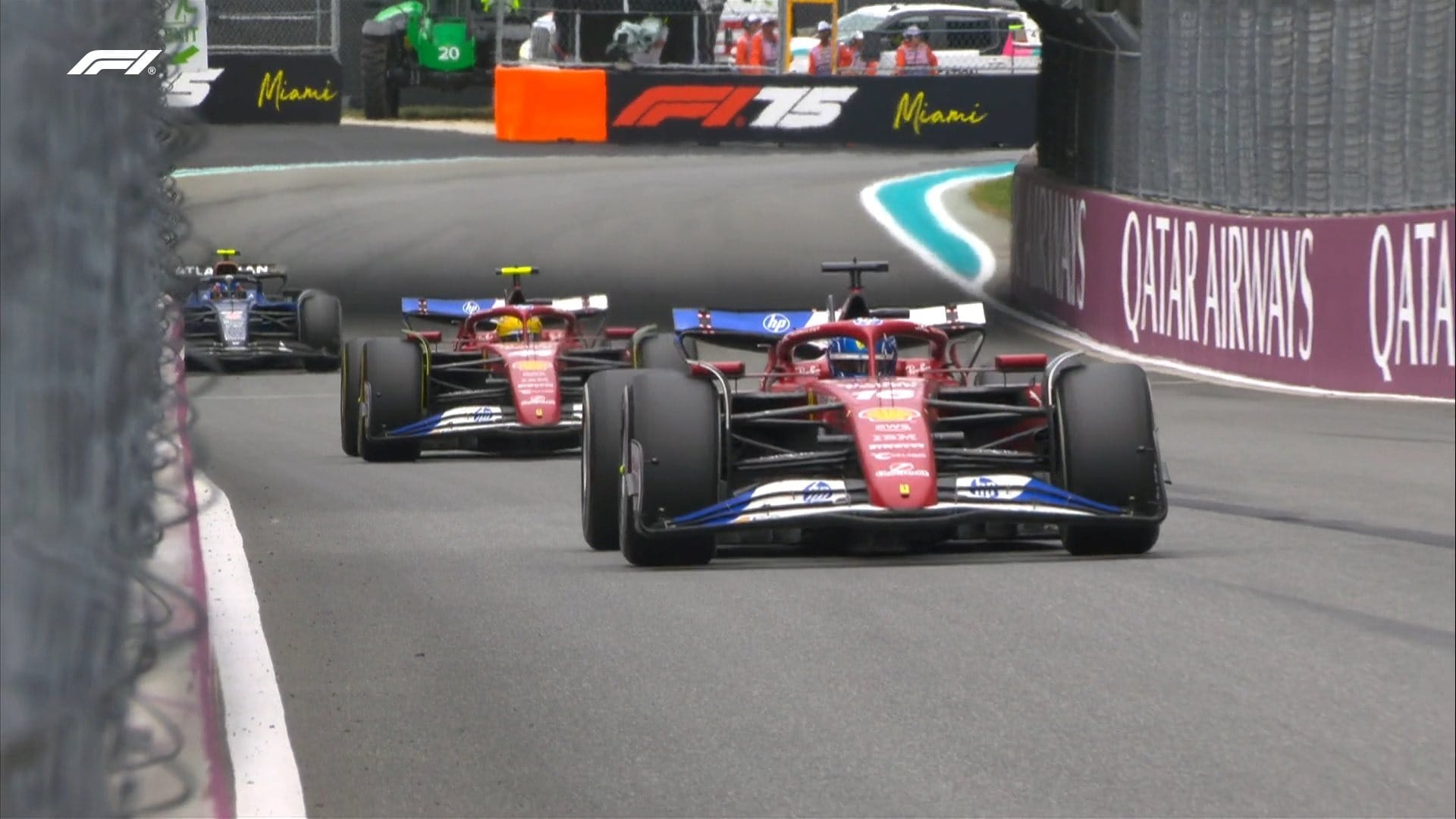 Hamilton afasta problema com Leclerc em Miami, mas diz que Ferrari precisa melhorar