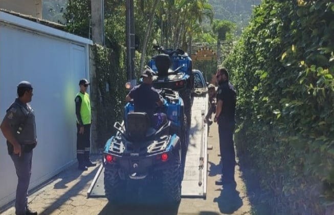 Quatro quadriciclos são apreendidos durante Operação ‘Praia Segura’ em São Sebastião