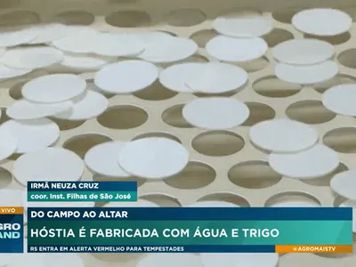 Do agro pra o altar: hóstias são feitas com trigo de alta qualidade e água
