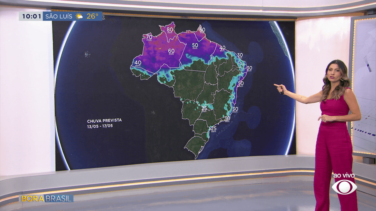 Meteorologistas alertam para grande volume de chuva no Norte e no Nordeste