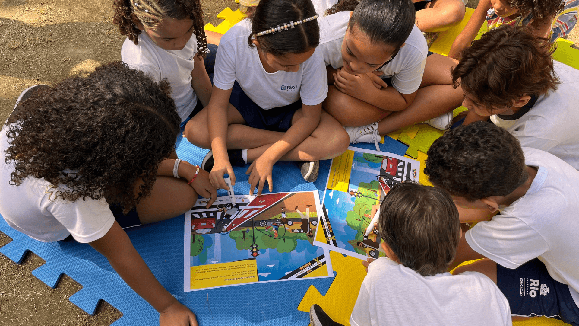 Alunos de escolas municipais participaram de ação educativa do INTO Maio Amarelo