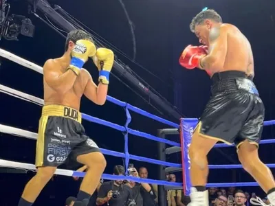 Duda Nagle resiste a seis assaltos, mas perde para Popó no Fight Music Show