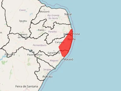 Inmet emite alerta vermelho para chuvas fortes em João Pessoa, Recife e Maceió