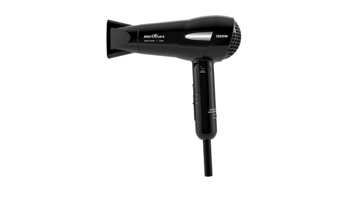Secador de Cabelos Britânia BSC1200 com Tourmaline Íon Bivolt