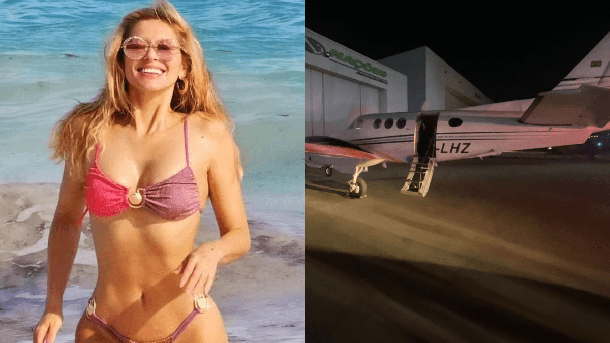 Lívia Andrade estava em avião que precisou fazer pouso de emergência em SP