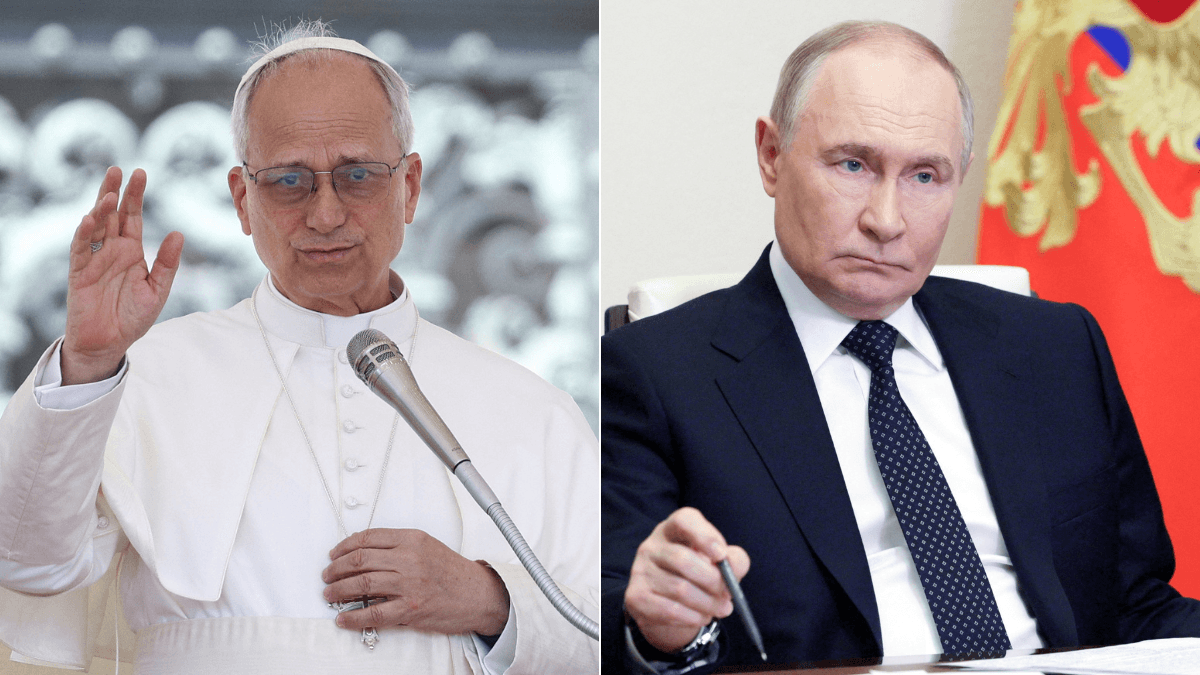 Em telefonema, papa Leão XIV pede a Putin que ‘faça gesto que promova paz’ na Ucrânia