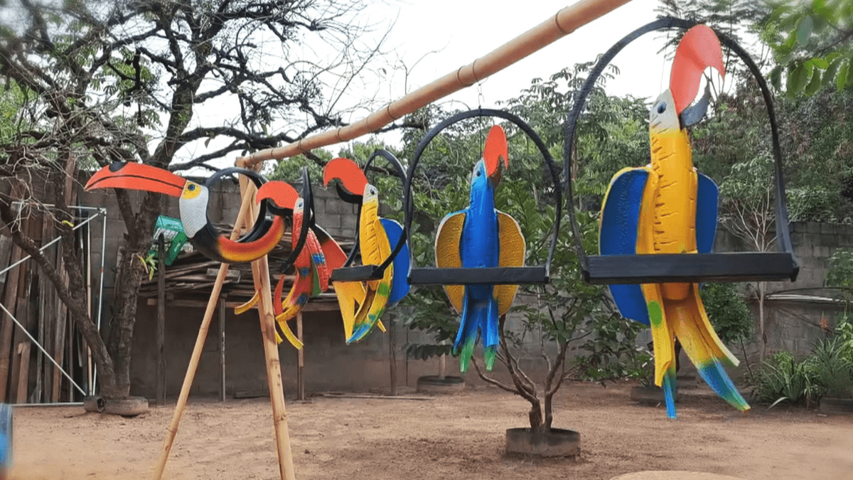 Artesão transforma pneus em arte no interior de São Paulo