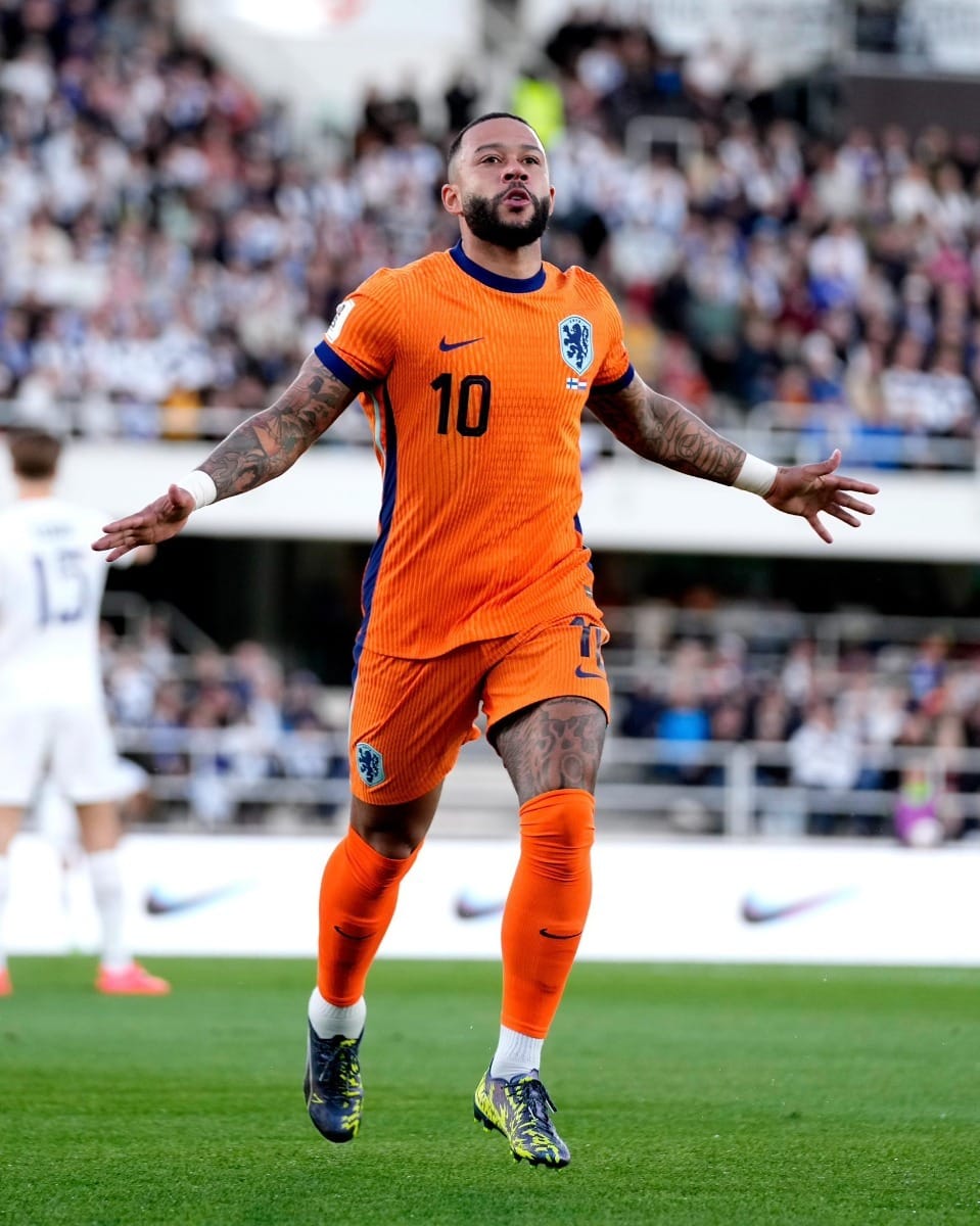 Memphis Depay marca e está a dois gols de ser o maior artilheiro da história da Holanda