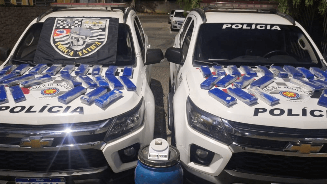 Polícia apreende mais de 50kg de drogas, em Lorena