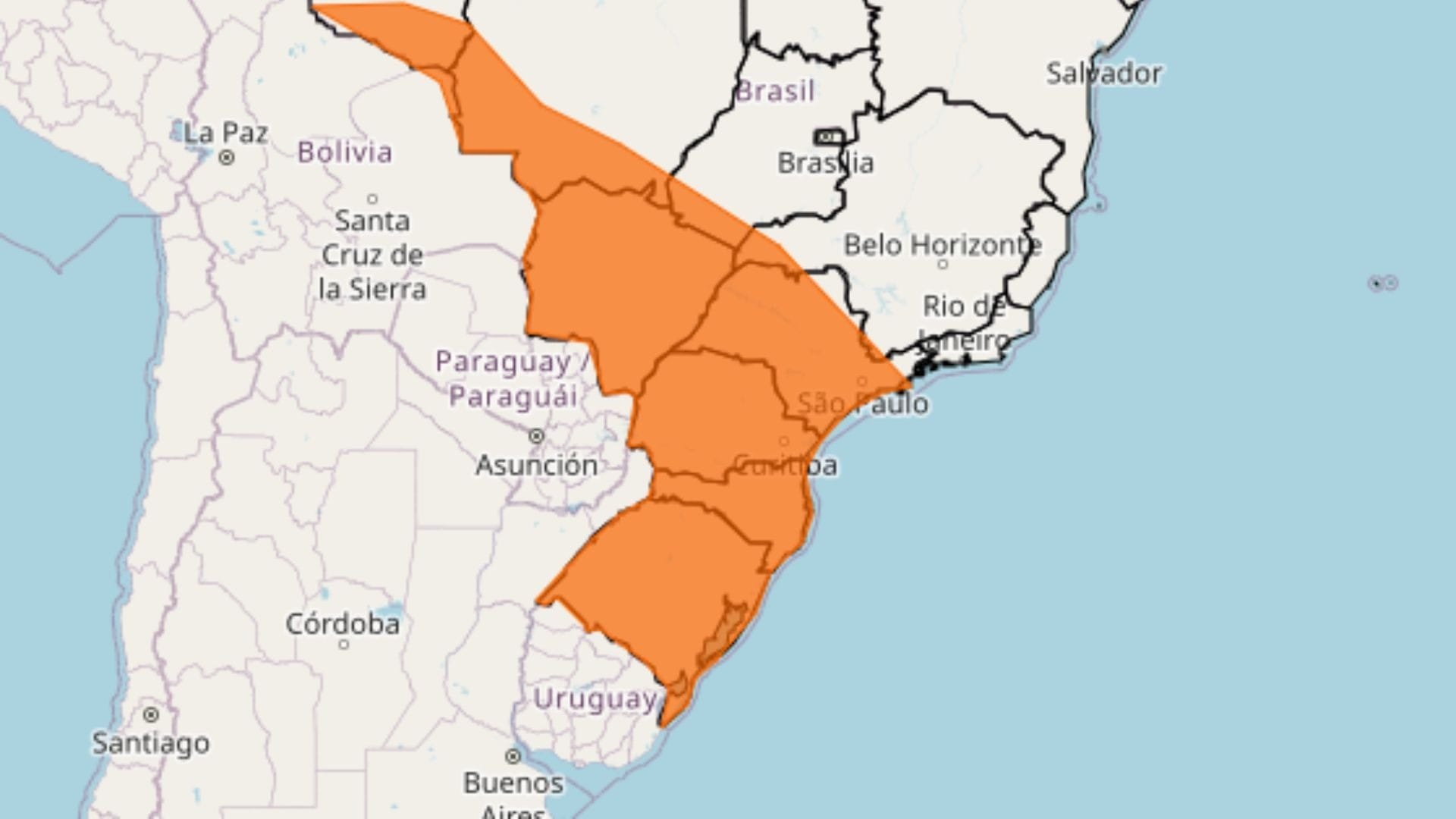 Alerta laranja: queda de temperatura deve atingir Sul, Sudeste e Centro-Oeste; veja previsão