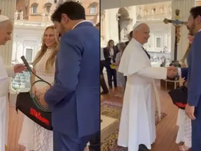 Prefeito de São Paulo entrega presentes para Papa Leão XIV durante encontro no Vaticano