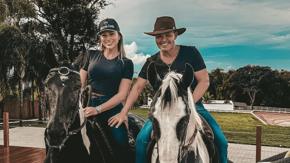 Esposa de Eduardo Costa nega que seja bancada por ele: "O dinheiro dele é meu, e o meu é dele"