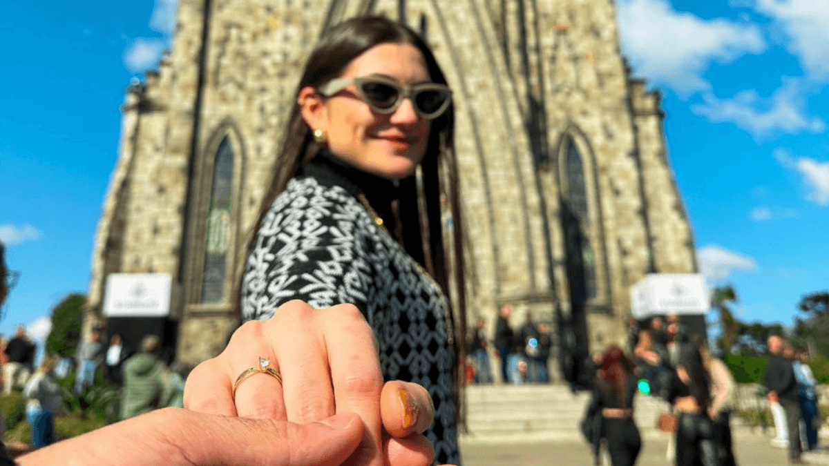 Marlon pede Bárbara em casamento (Foto: Arquivo Pessoal)