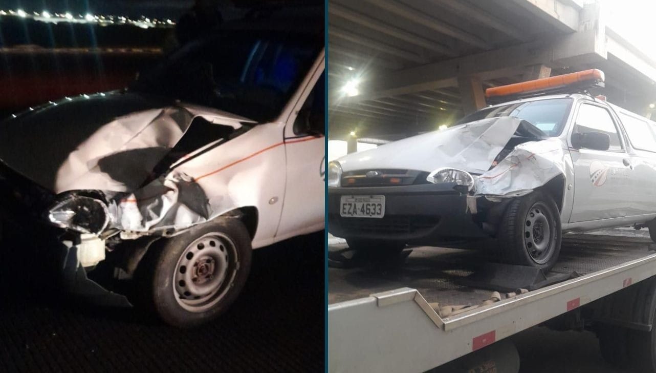 O veículo que atropelou o funcionário (Fotos/Divulgação)