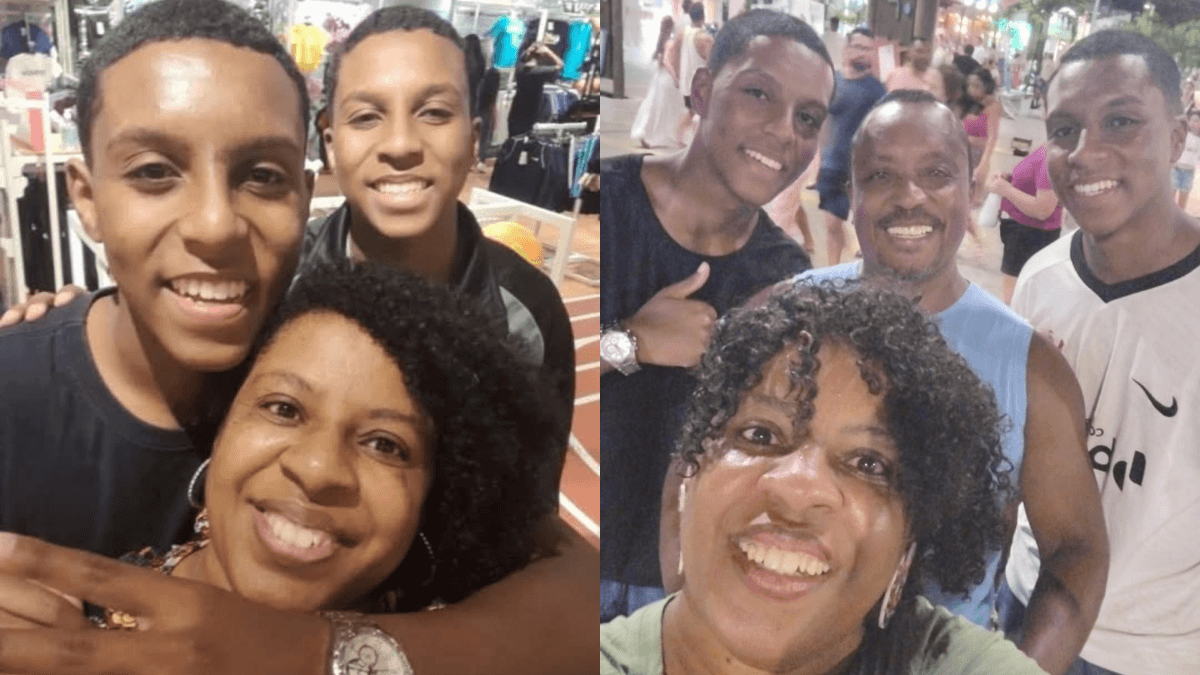 Viviane, Adenilson e os filhos (Foto: Arquivo Pessoal)