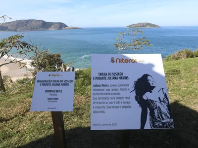 Juliana Marins: Niterói inaugura placa em homenagem a jovem que morreu na Indonésia
