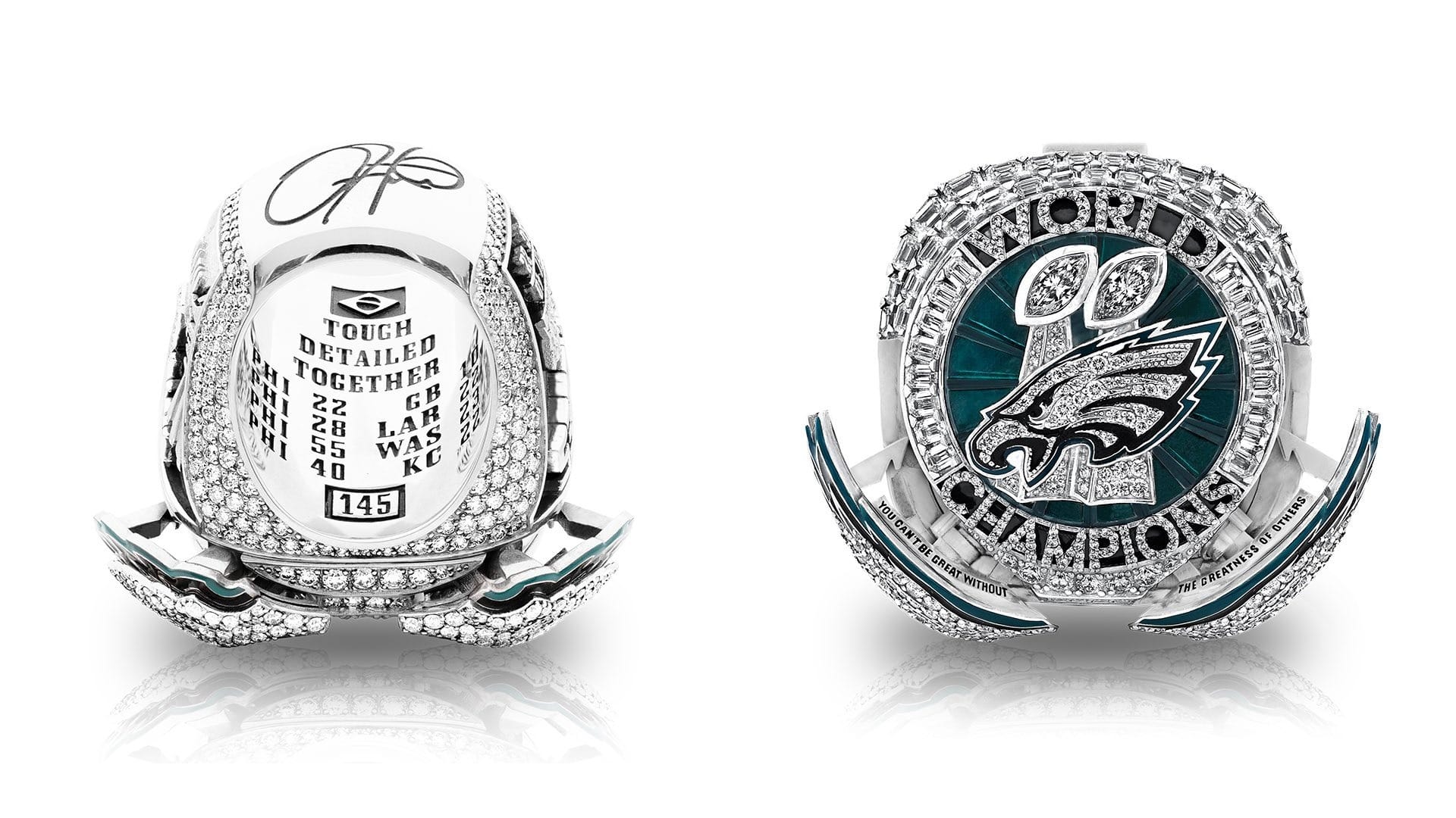 Philadelphia Eagles homenageia o Brasil em anel dos campeões do Super Bowl; confira