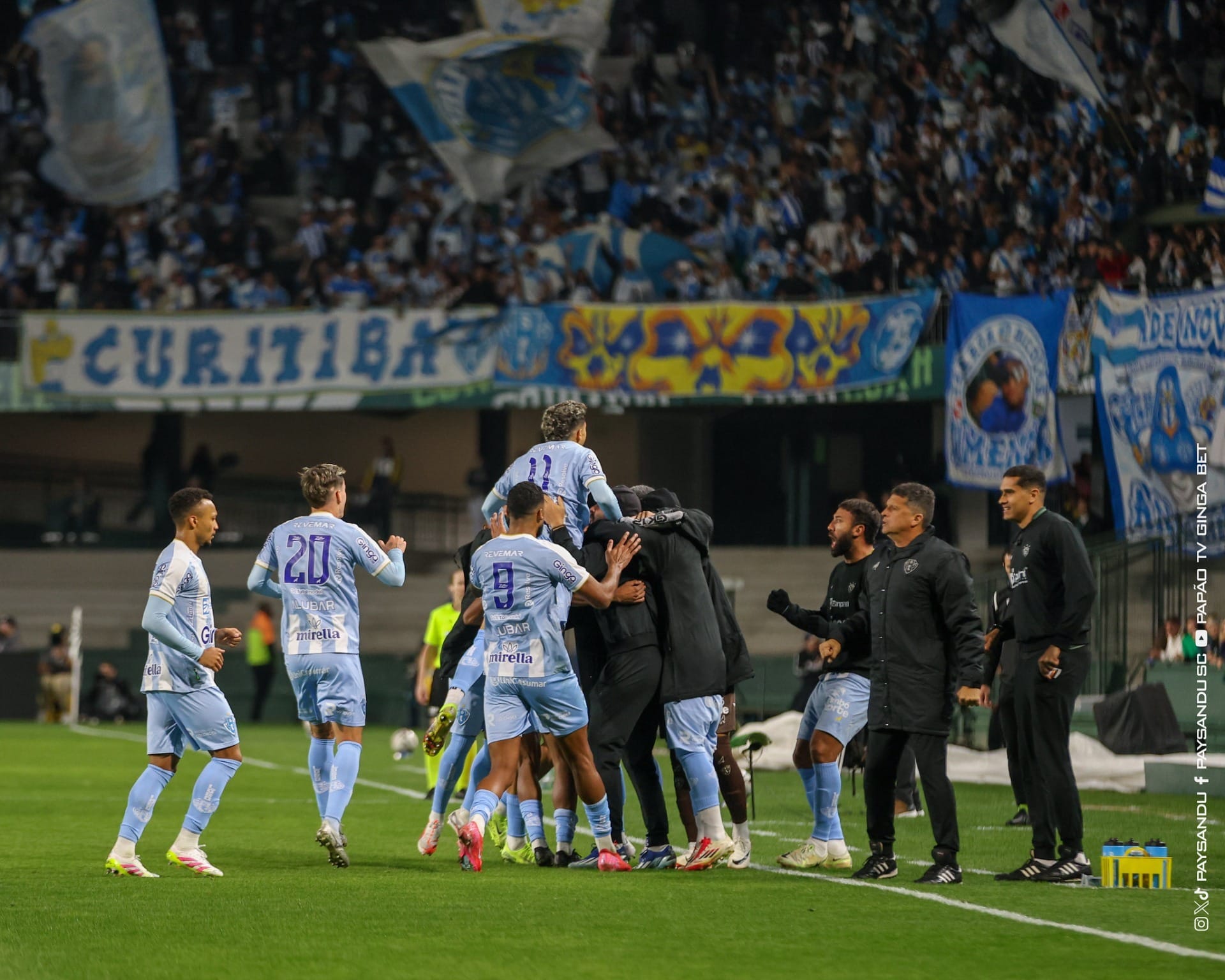 Coritiba sofre goleada histórica do Paysandu no Couto Pereira e perde invencibilidade