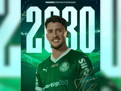 Piquerez tem contrato com o Palmeiras renovado até 2030