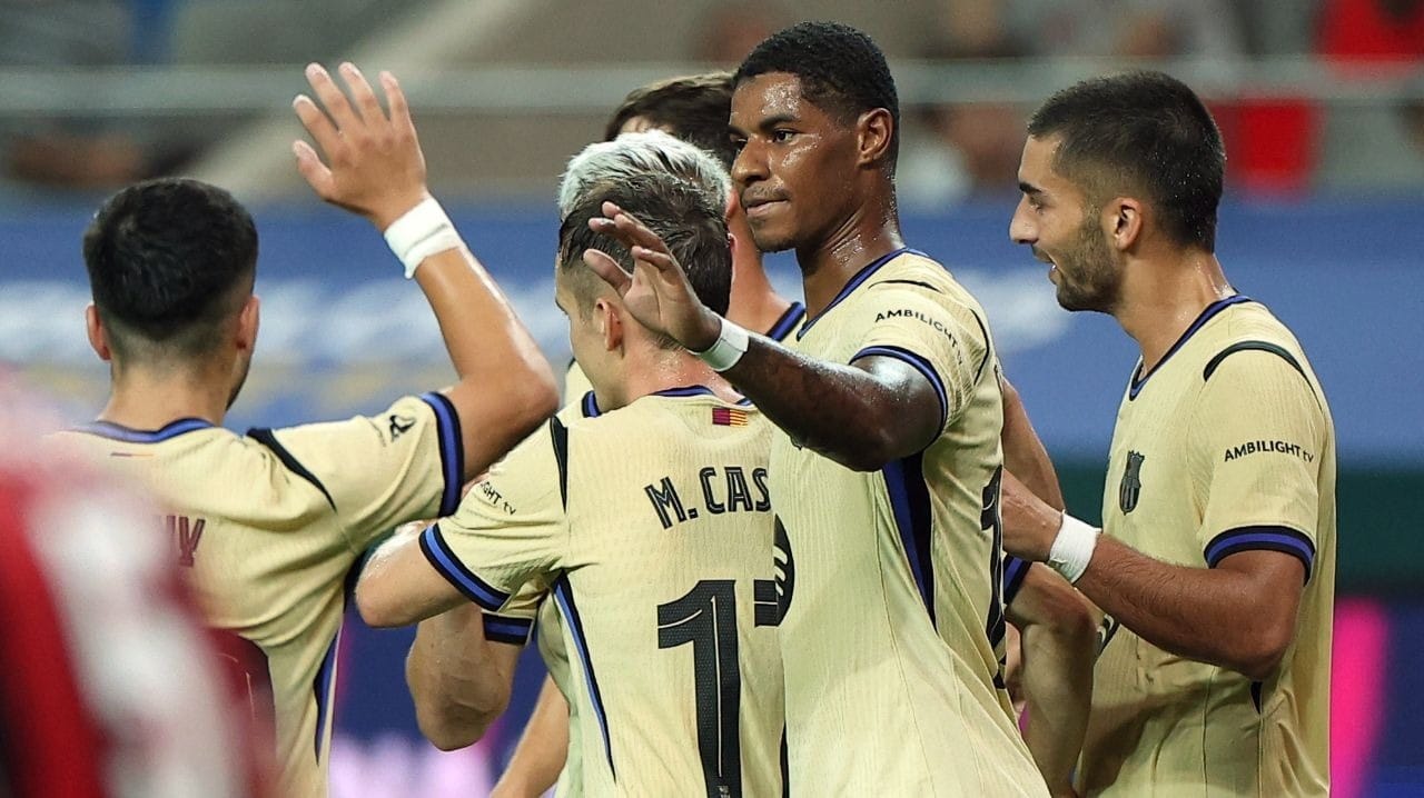 Rashford marca o primeiro pelo Barcelona em goleada sobre o Daegu em Seul
