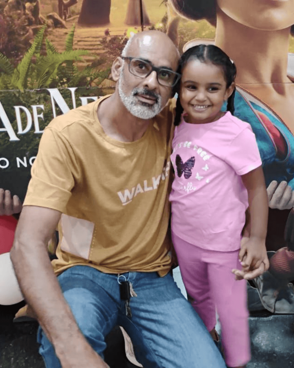 Mauro e a filha (Foto: Band FM)
