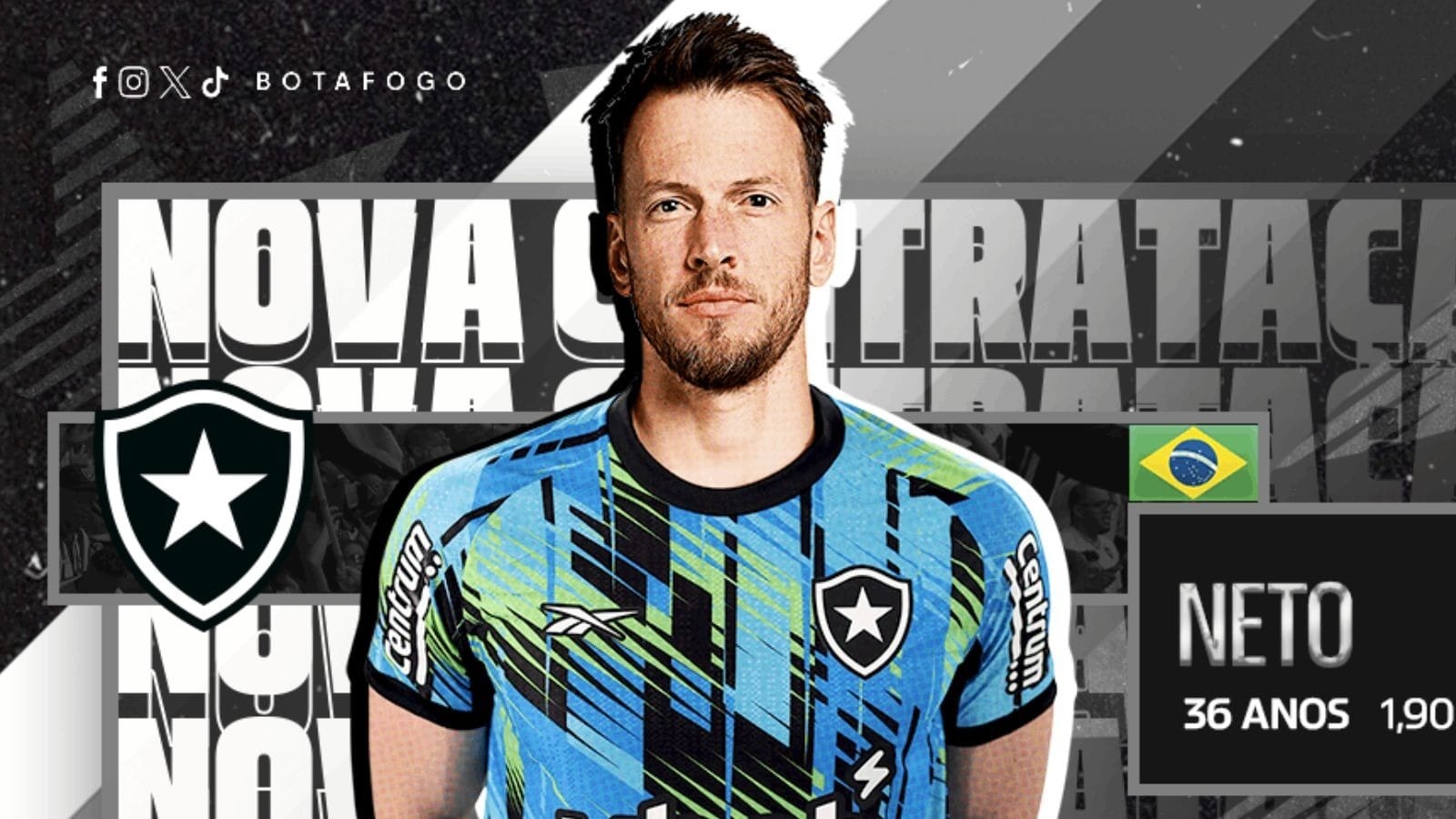 Botafogo anuncia a contratação do goleiro Neto, ex-Bournemouth e Barcelona