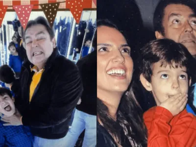 Filho caçula de Faustão presta homenagem no Dia dos Pais
