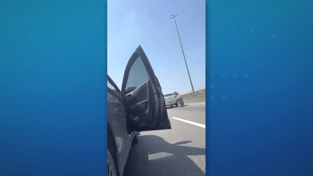 Vídeo: motoristas se escondem atrás de mureta durante tiroteio na Avenida Brasil