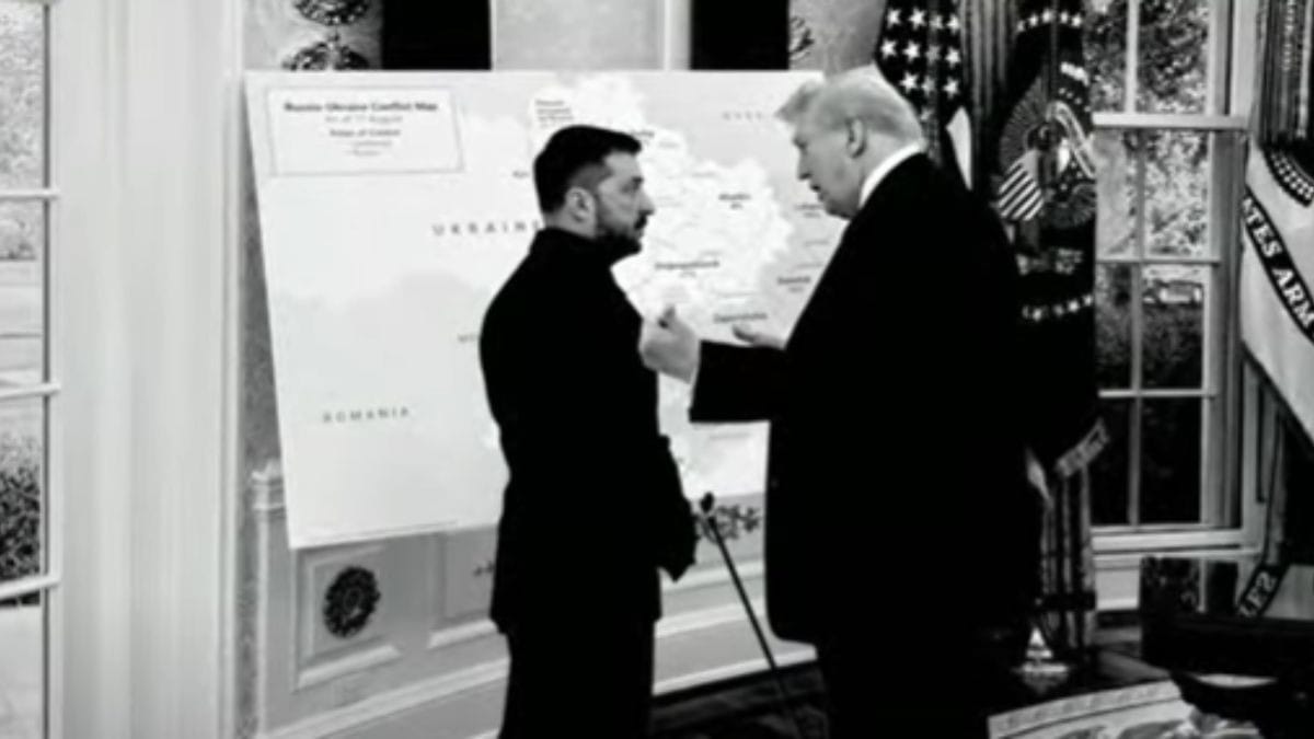 Trump e Zelensky na Casa Branca | Reprodução/Jornal da Band